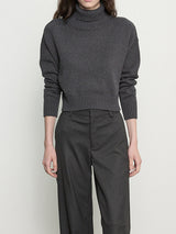 Cotton Cashmere Funnelneck Sweater