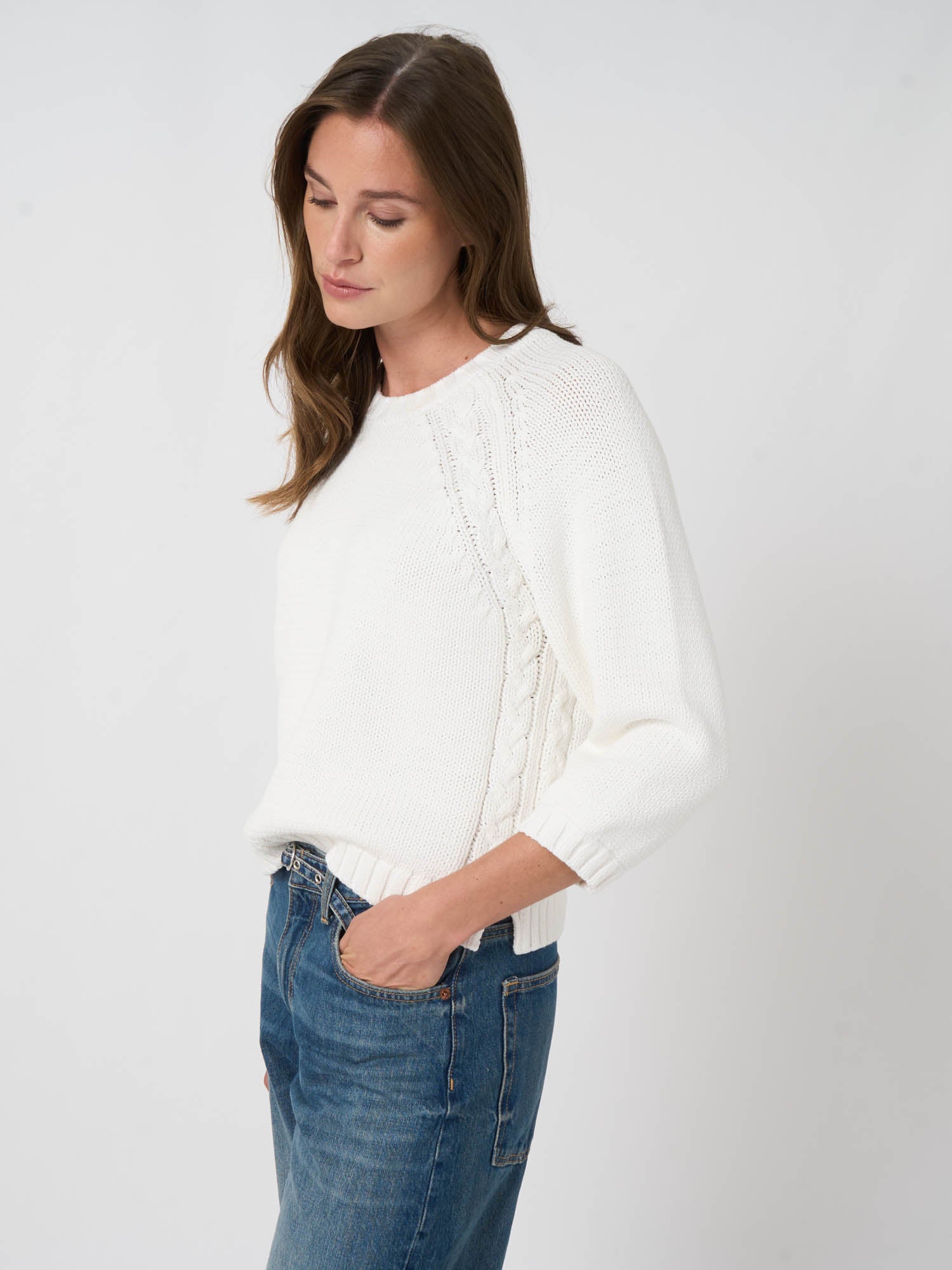 Cotton Crew Neck Pullover