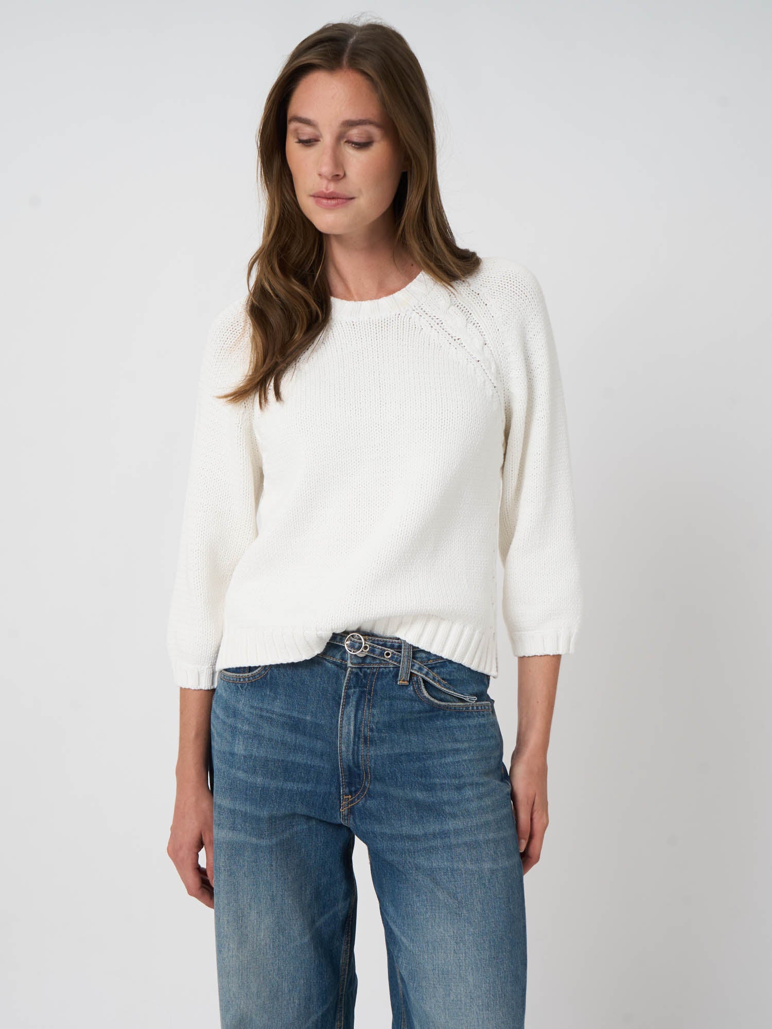 Cotton Crew Neck Pullover