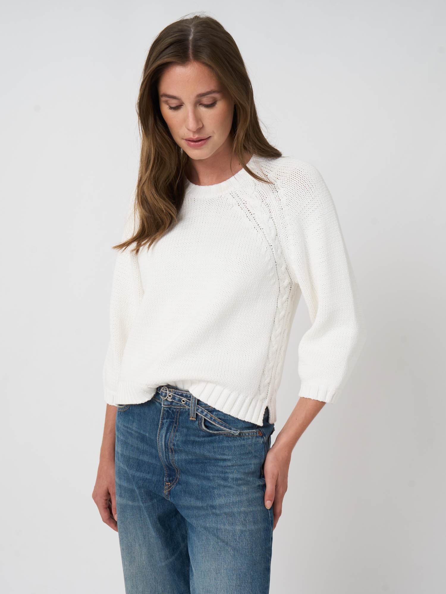 Cotton Crew Neck Pullover