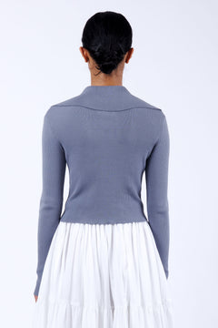 cotton fitted cropped cardigan 2x1