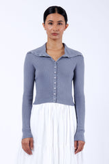 cotton fitted cropped cardigan 2x1