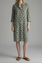 Cotton Long Sleeve Polo Dress