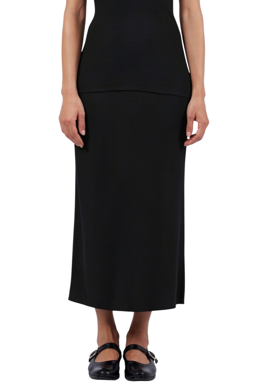 Cotton Skirt With Back Slit