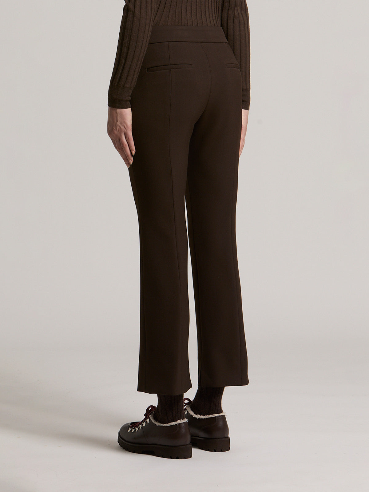 Creased Flared Ankle Trousers