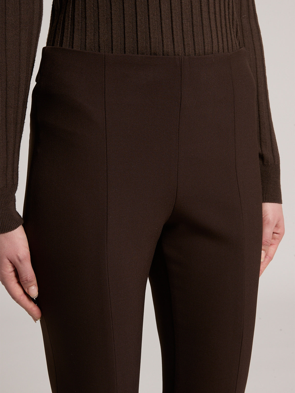 Creased Flared Ankle Trousers