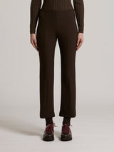 Creased Flared Ankle Trousers