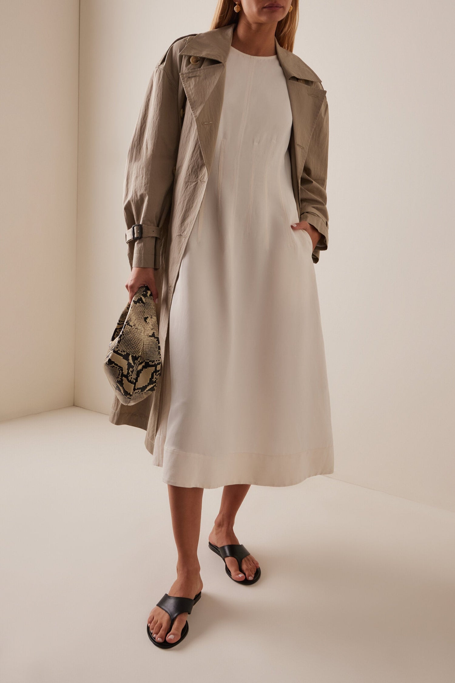 Crew Neck Dress With Darts