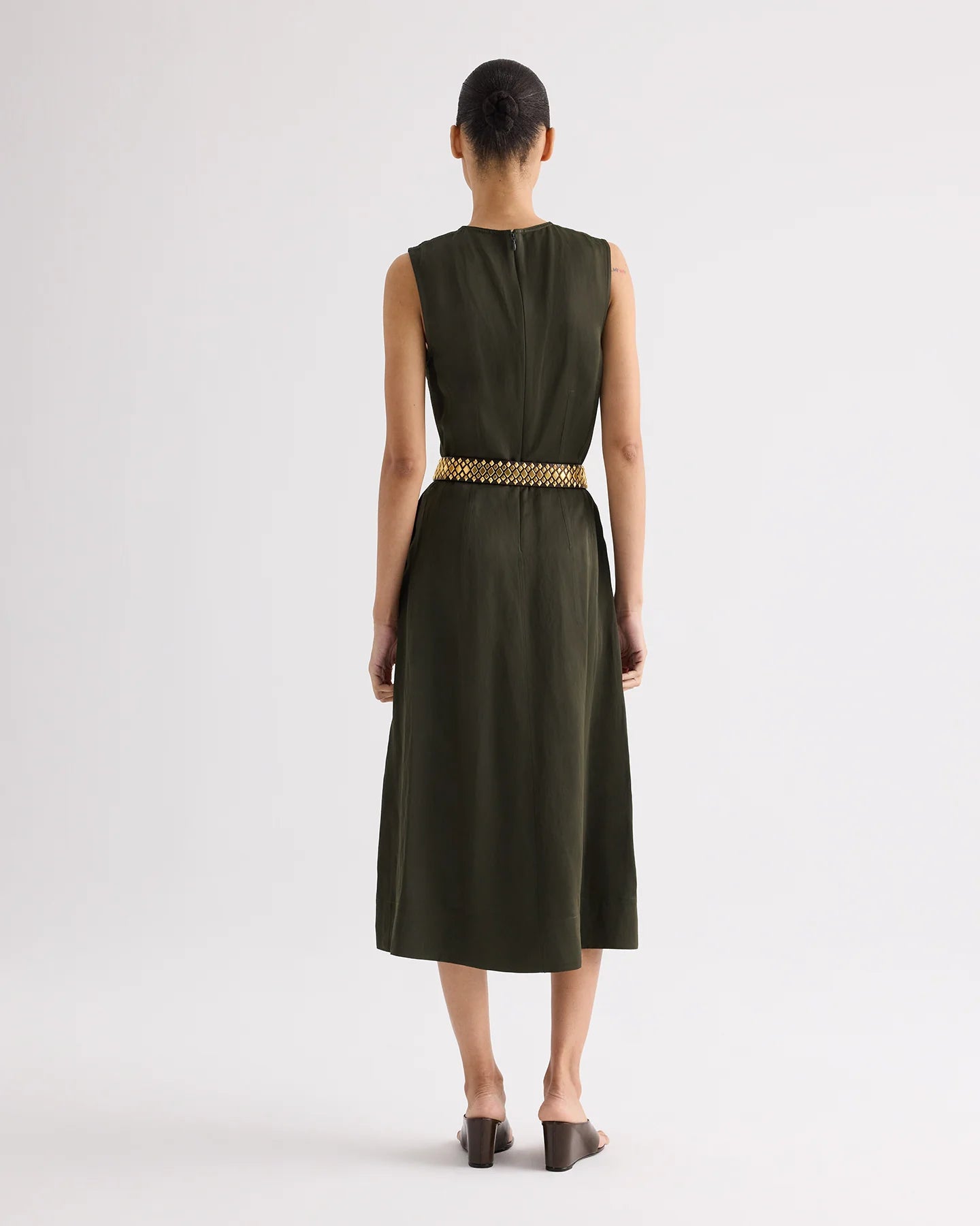 Crew Neck Dress With Darts