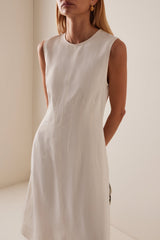Crew Neck Dress With Darts