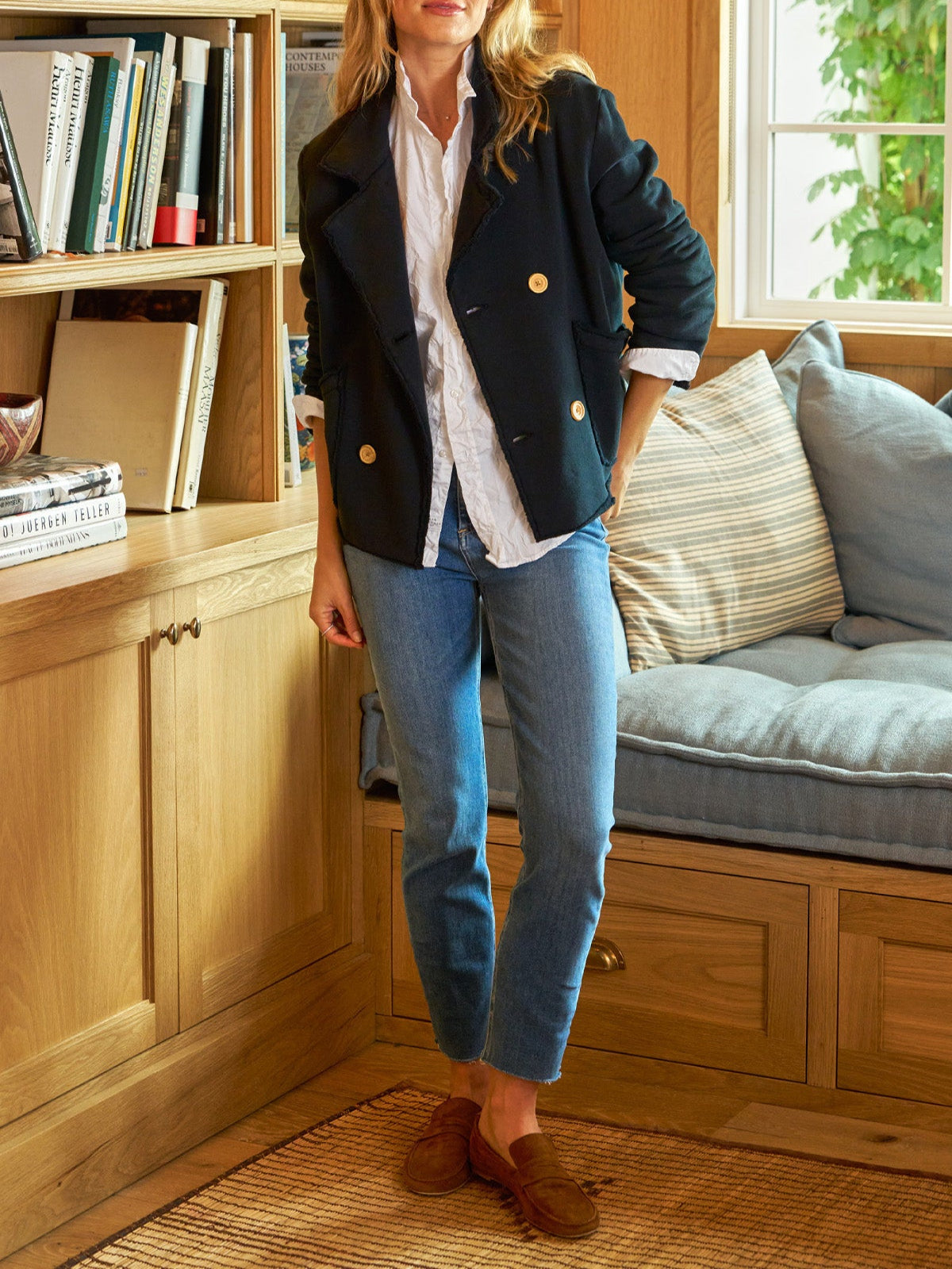 Cropped Sweatshirt Peacoat