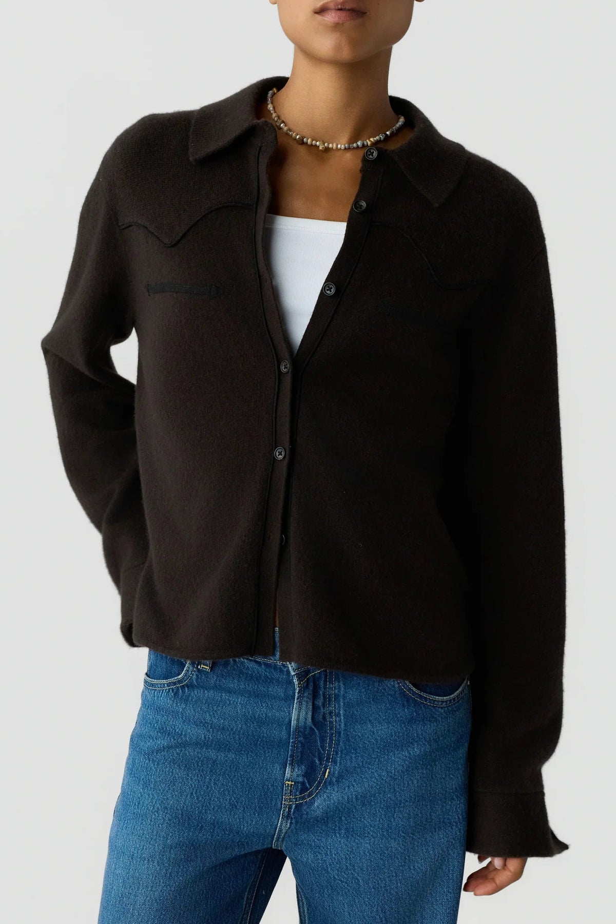 Cropped Western Shirt