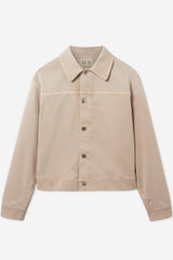 Danya Trucker Jacket – Cropped Italian Twill Button-Down