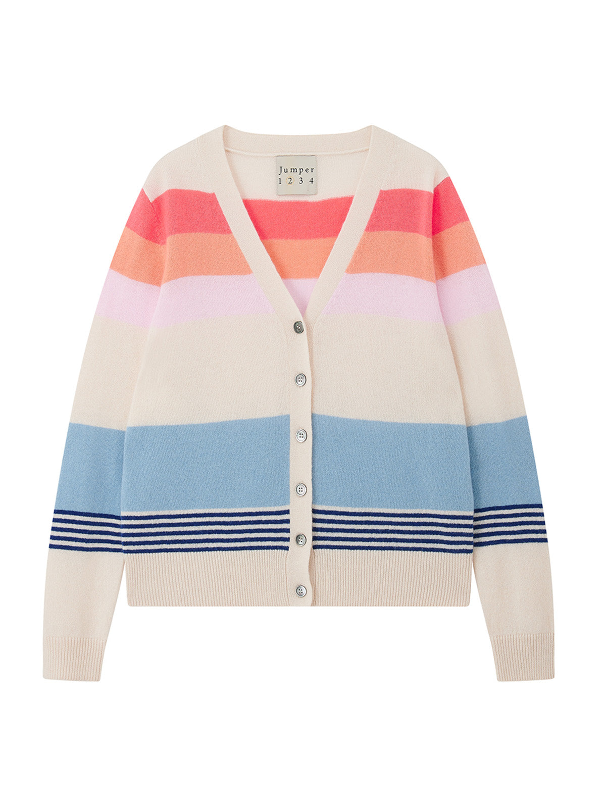Deckchair Stripe Cashmere Cardigan