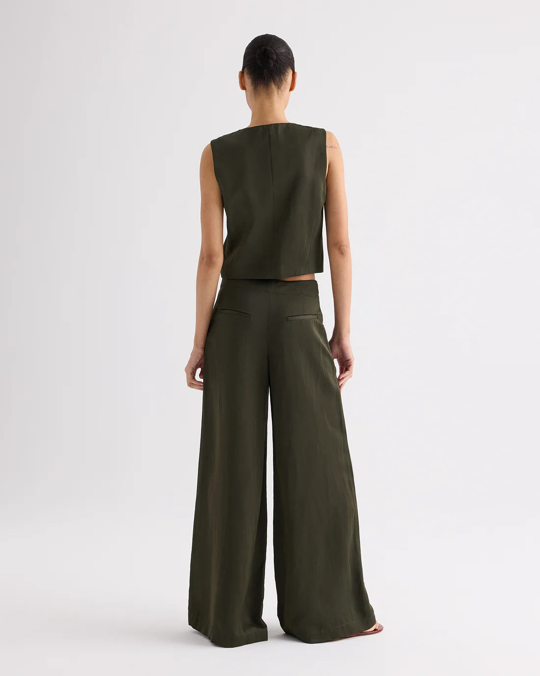 Demie Coated Viscose Linen Pant