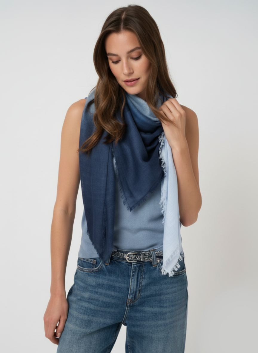 Dip-Dye Cashmere Blend Scarf