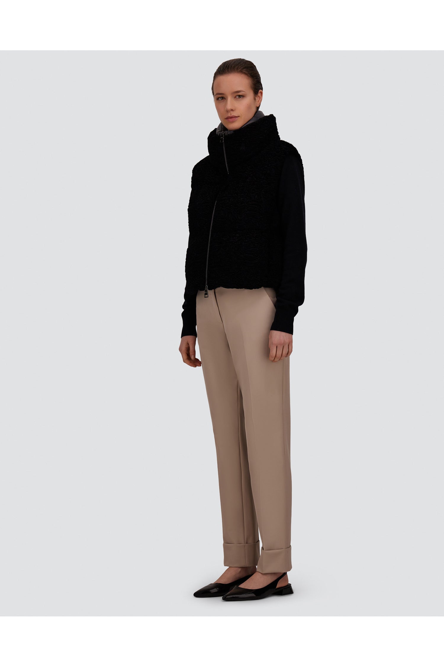 Double Collar Sherpa Vest