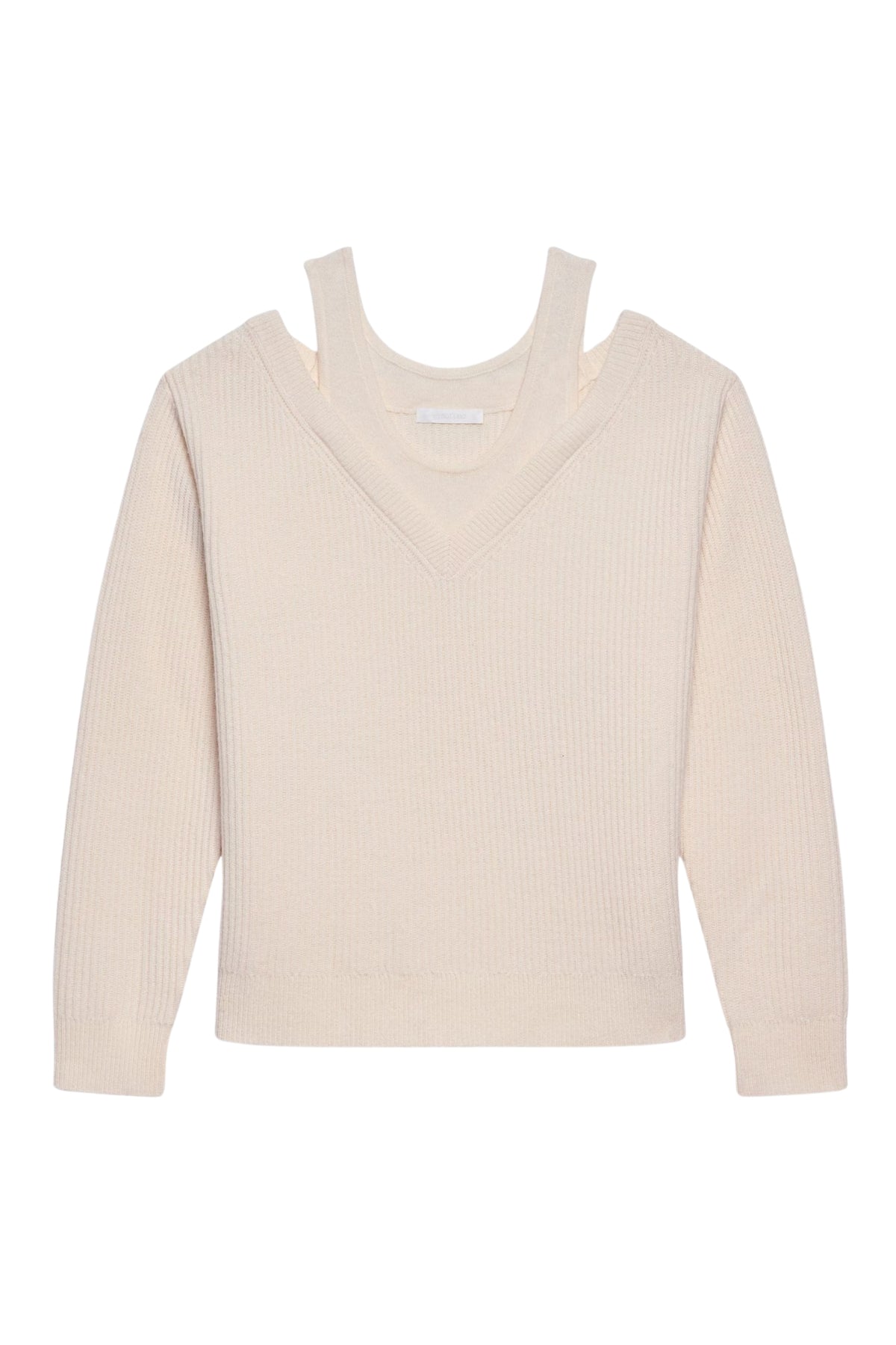Double Layer V-Neck Sweater