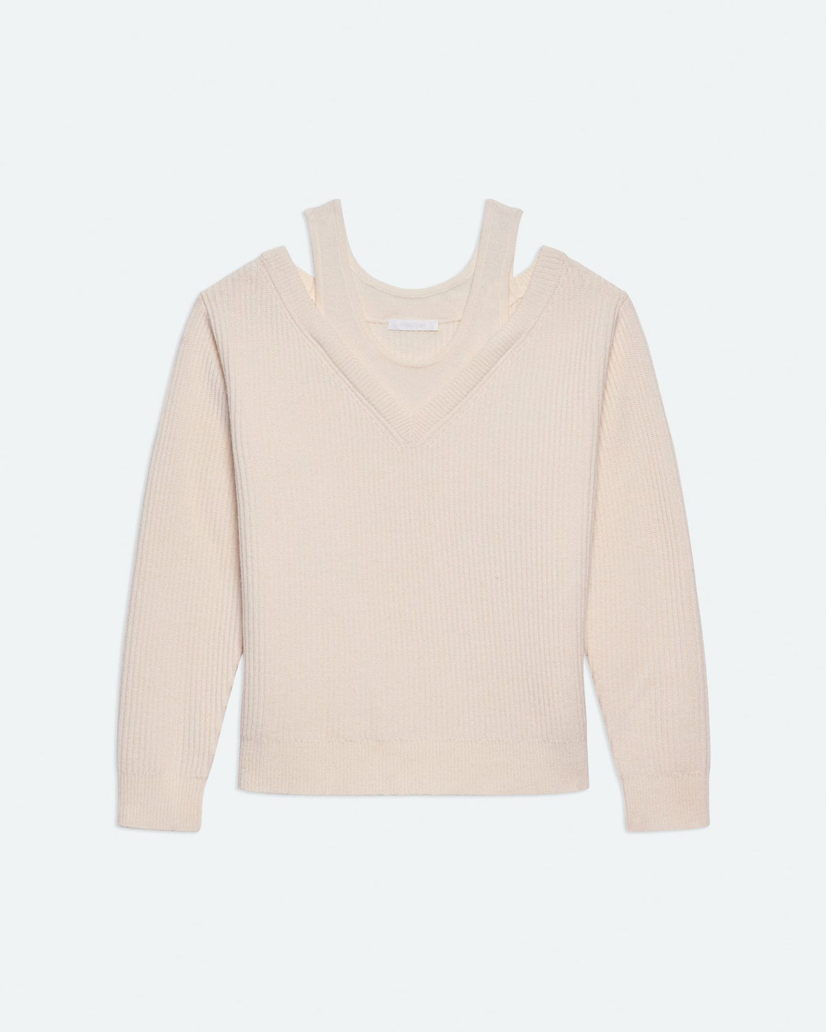 Double Layer V-Neck Sweater