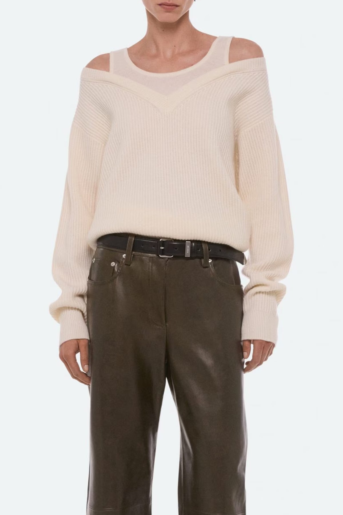 Double Layer V-Neck Sweater
