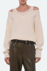 Double Layer V-Neck Sweater