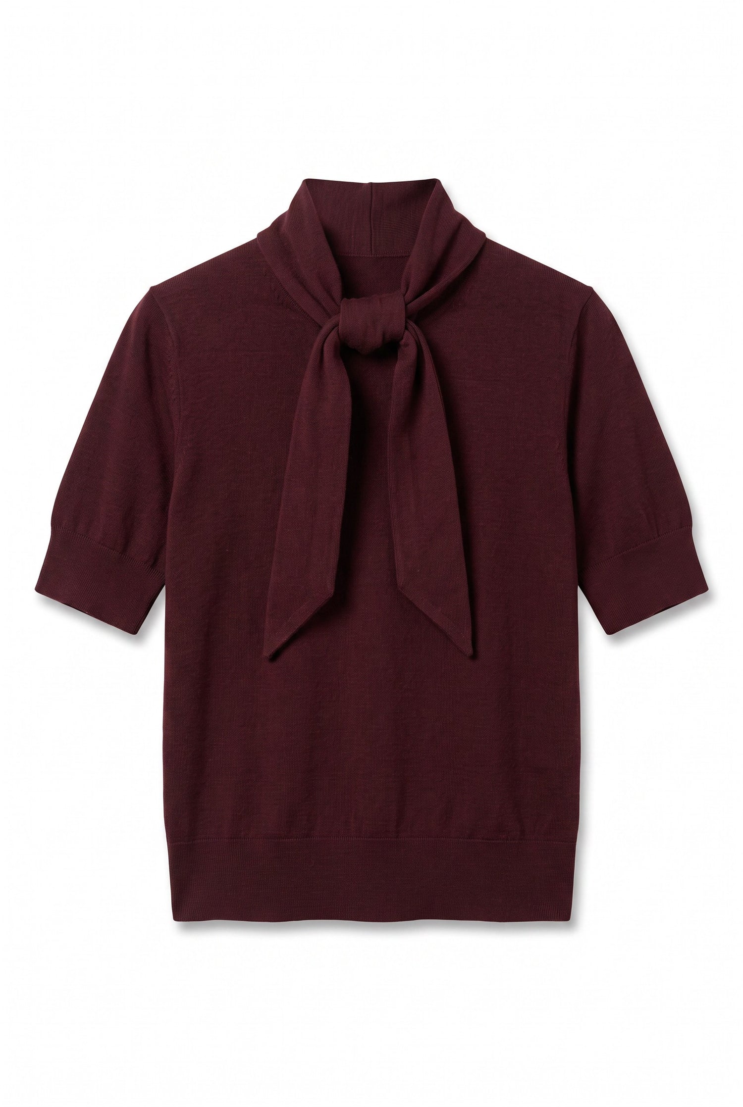 Elbow Sleeve Scarf Neck
