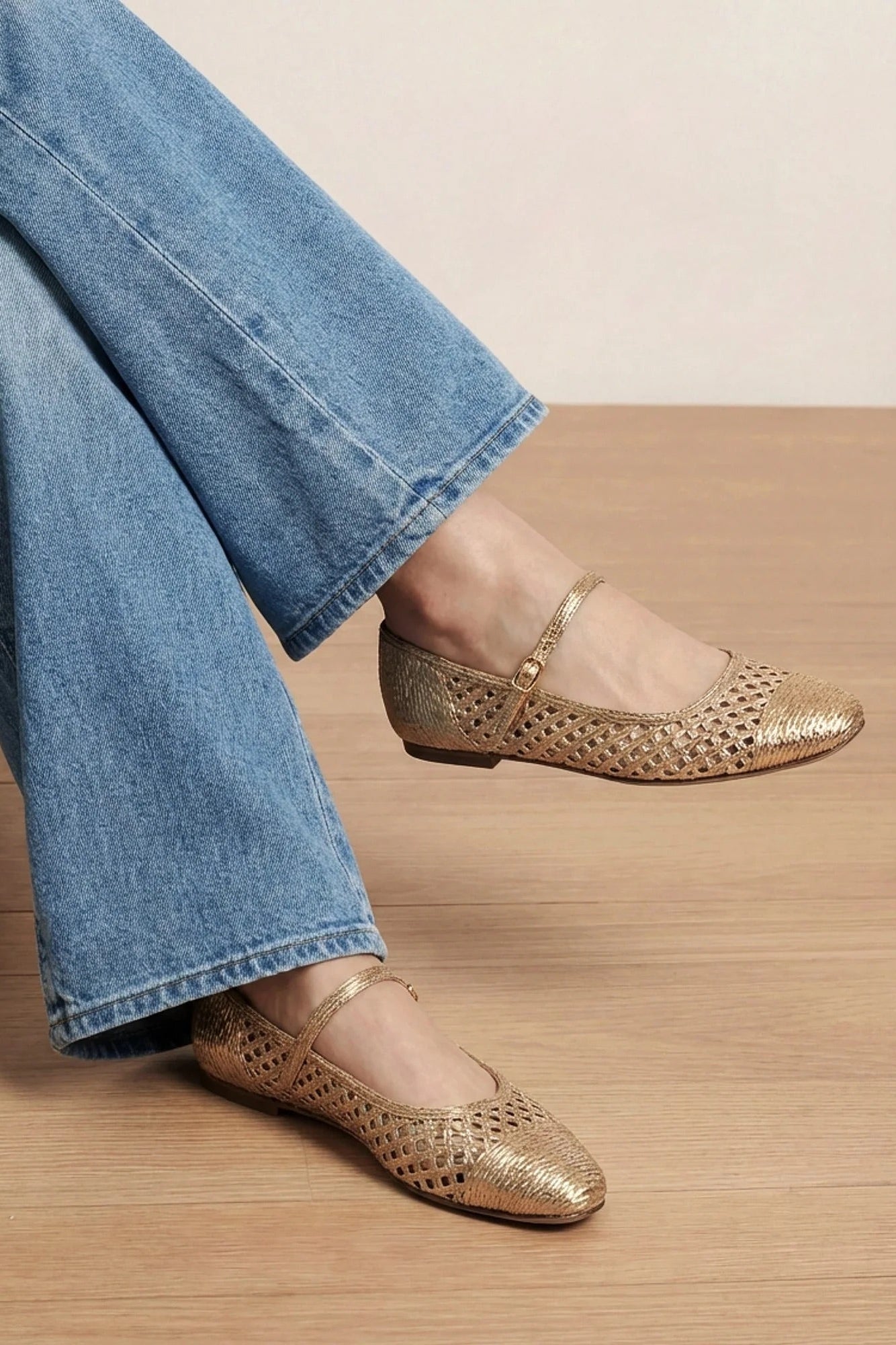 Ellie Raffia Flat