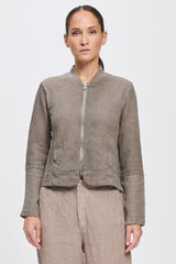 Embossed Leather Jacket