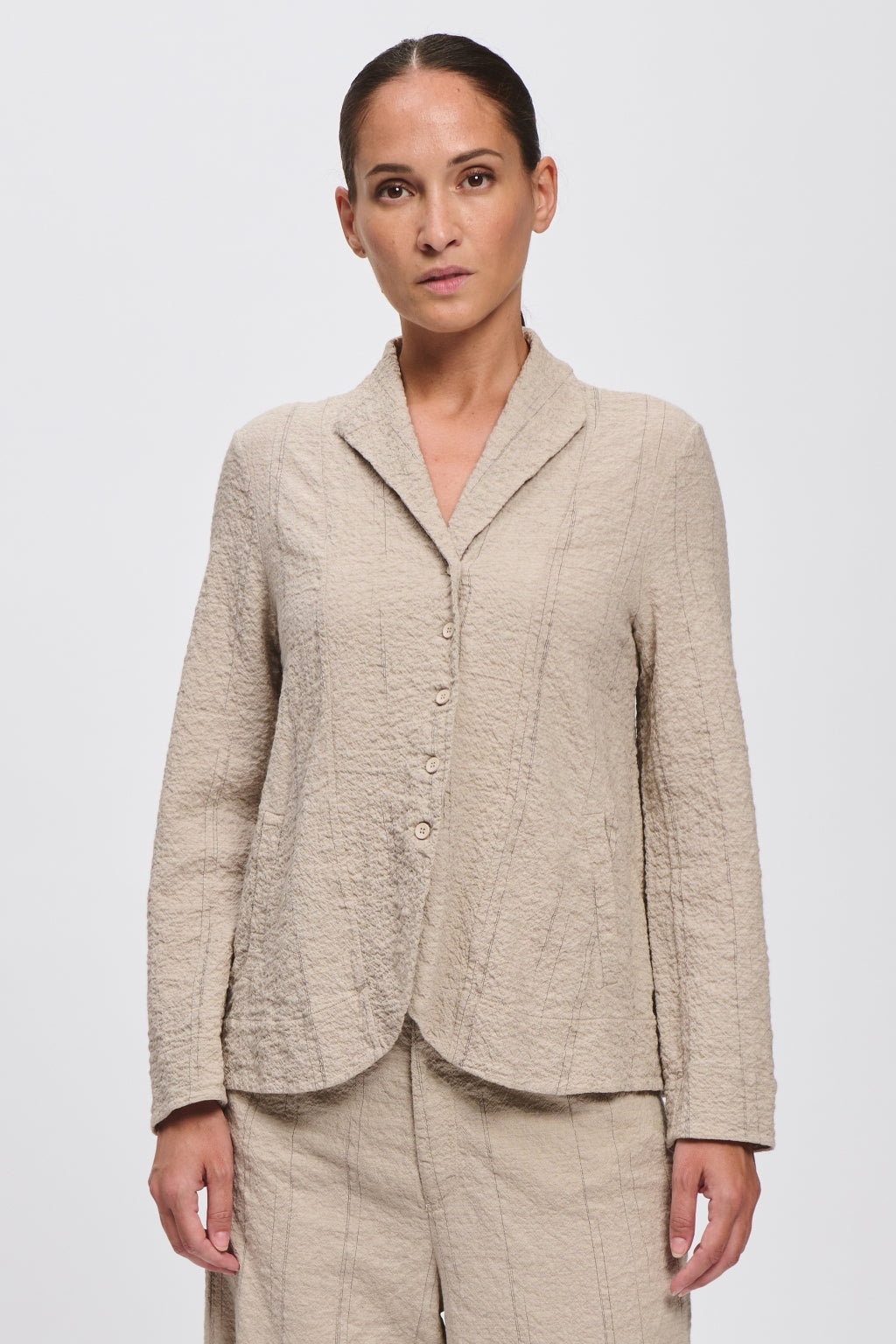 Flared Embossed Jacket