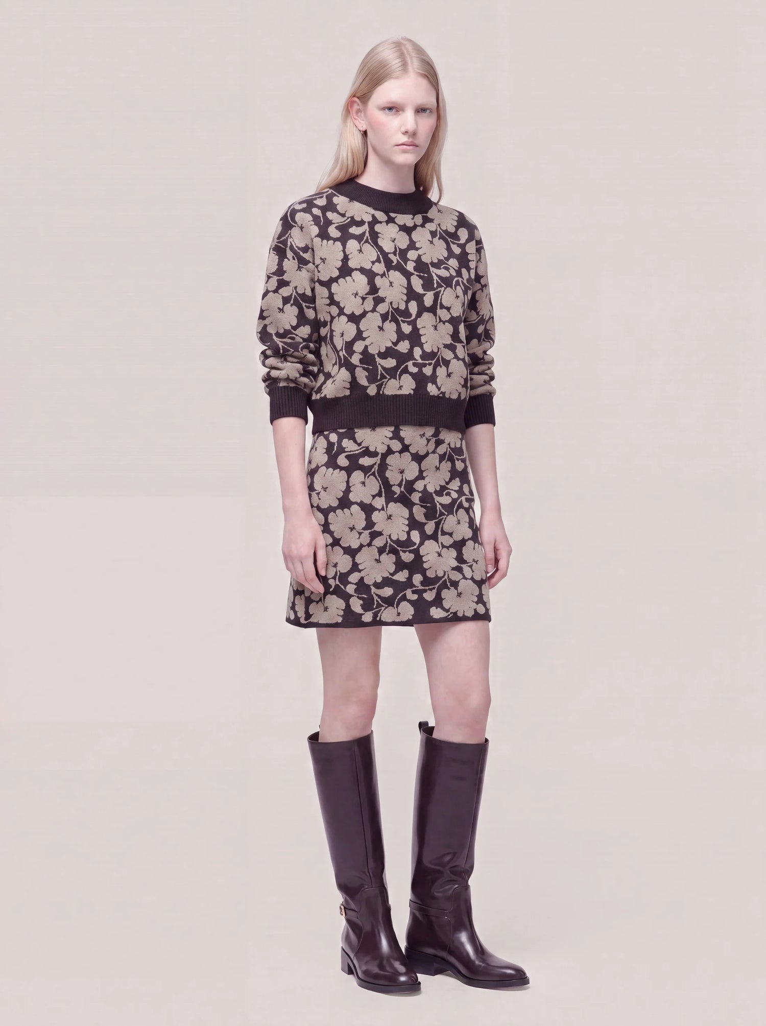Floral Jacquard Sweater