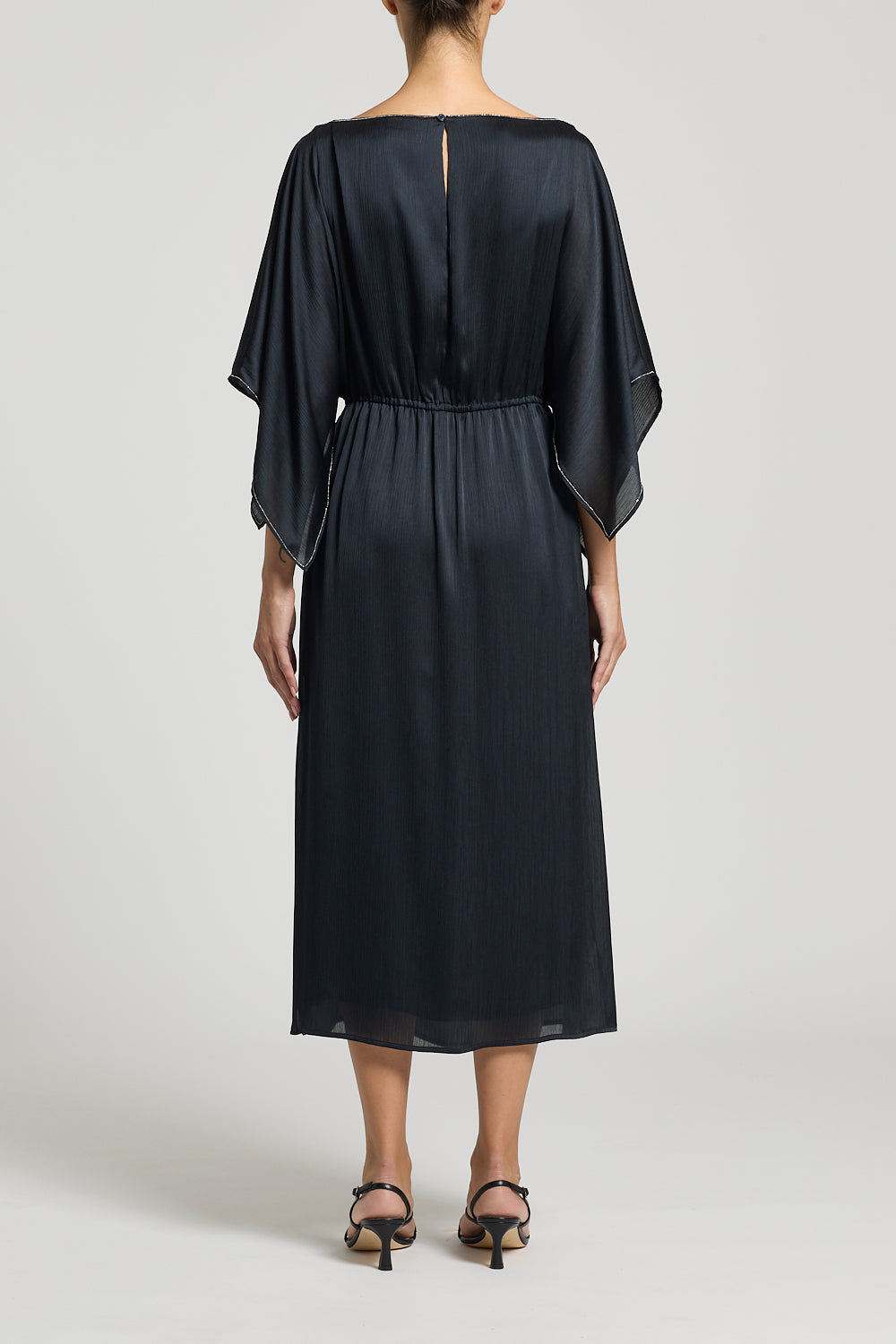 Fluid Crepe Satin Dress