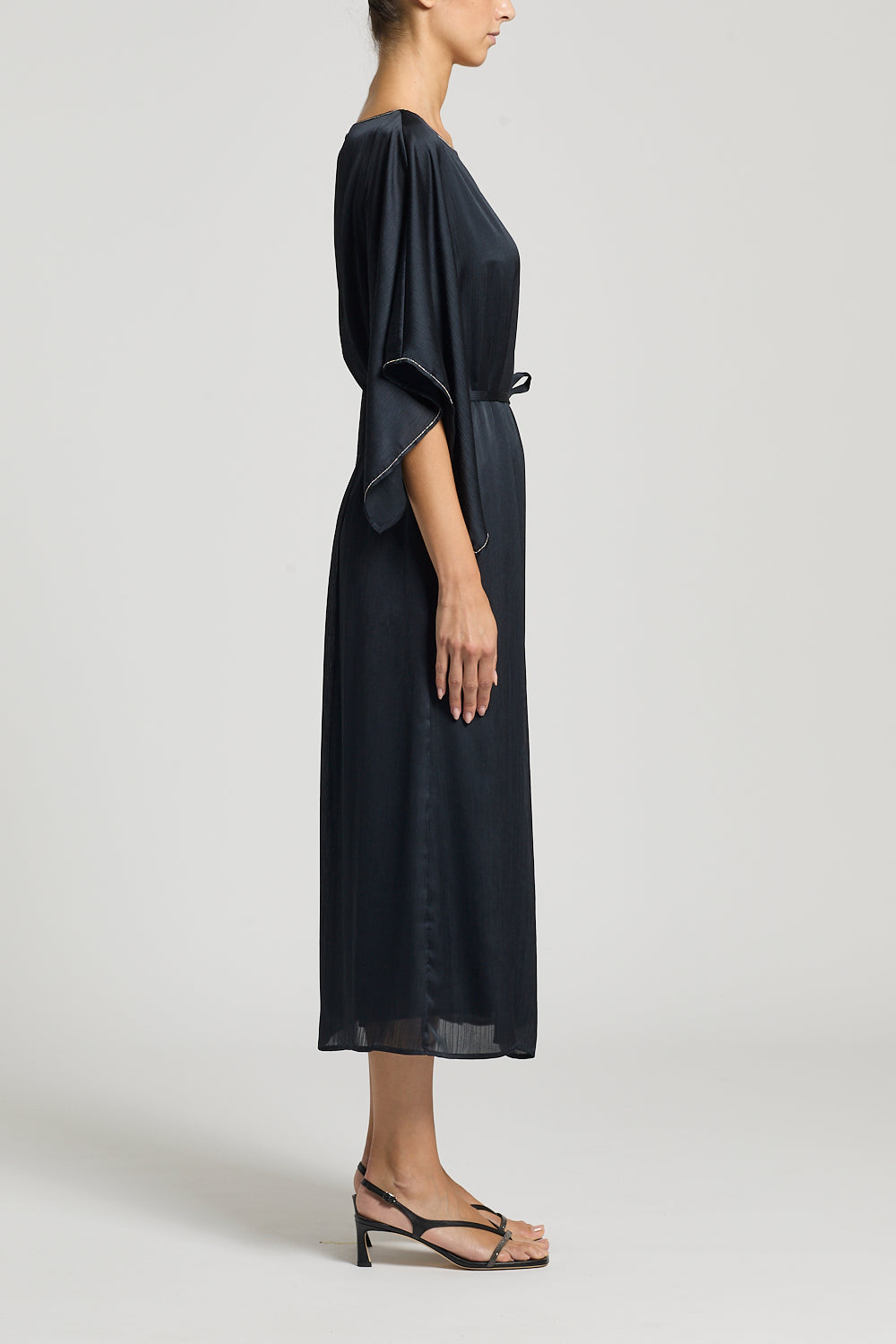 Fluid Crepe Satin Dress