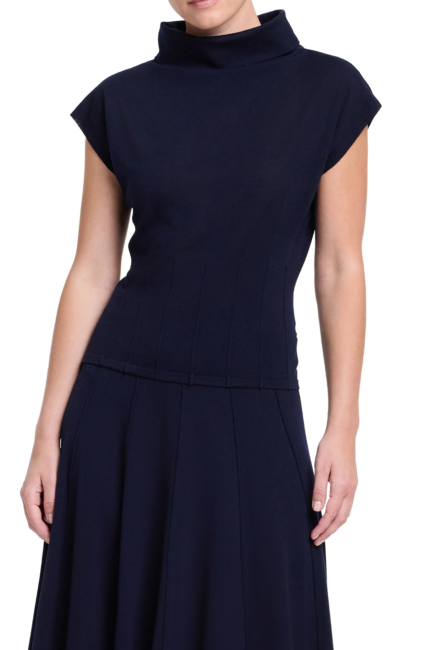Funnel Neck Sleeveless Top