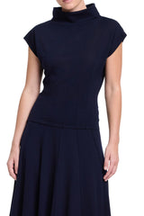Funnel Neck Sleeveless Top