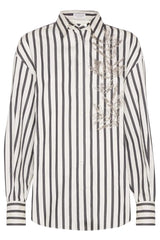 Glistening Herbarium Embroidery Poplin Shirt