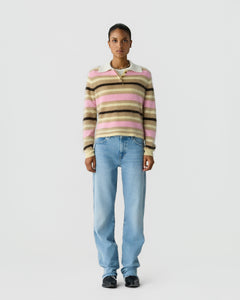 Guest In Residence Grizzly Cropped Rugby in Sprinkle Combo full length