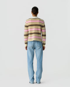 Guest In Residence Grizzly Cropped Rugby in Sprinkle Combo back view