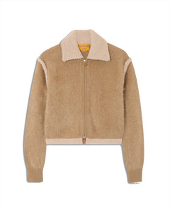 Guest In Residence Grizzly Frankie Jacket in Camel flat lay