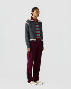 Guest In Residence Grizzly Frankie Jacket in Charcoal Oatmeal side view