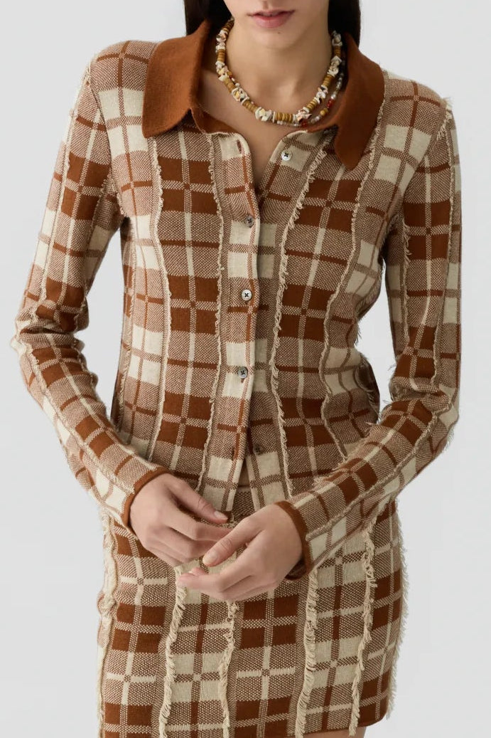 Fringe Plaid Elle Shirt