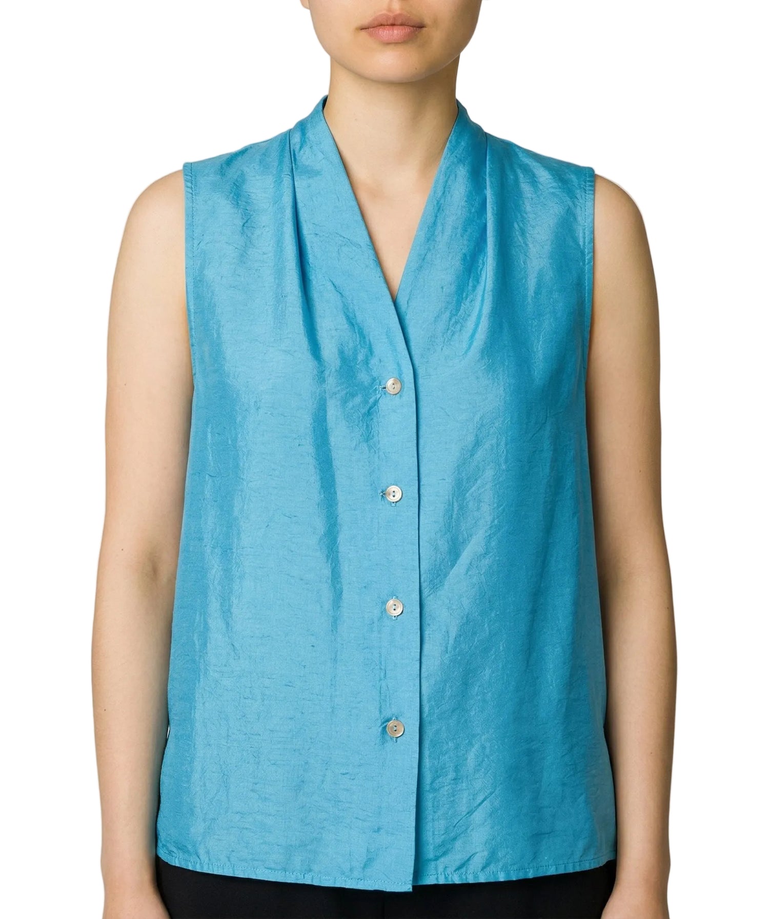 Habotai Silk V-Neck Top