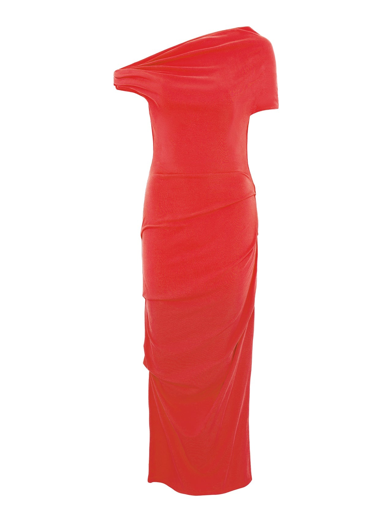 Ida One-Shoulder Rib Dress