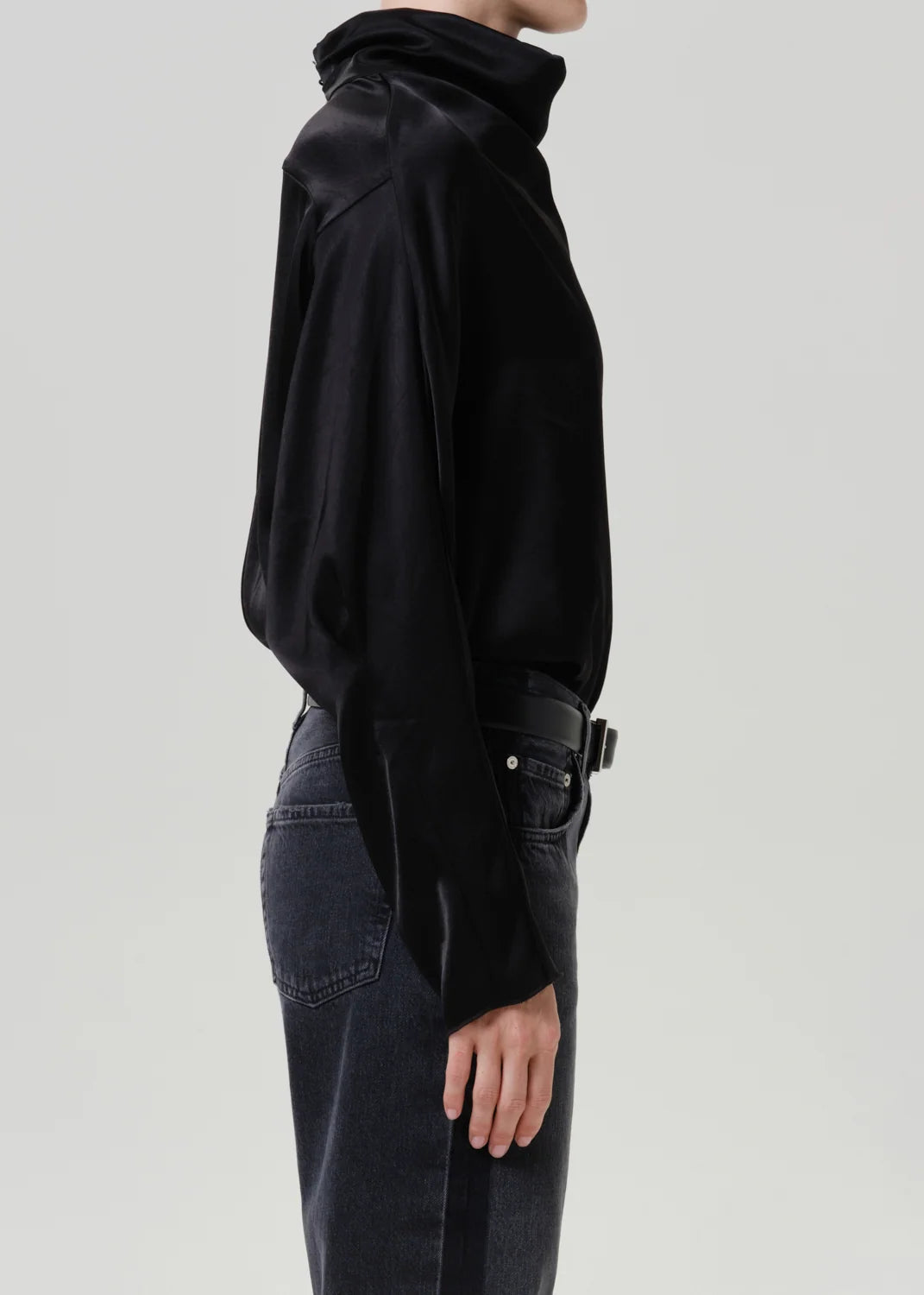 Ilaria Draped Satin Top