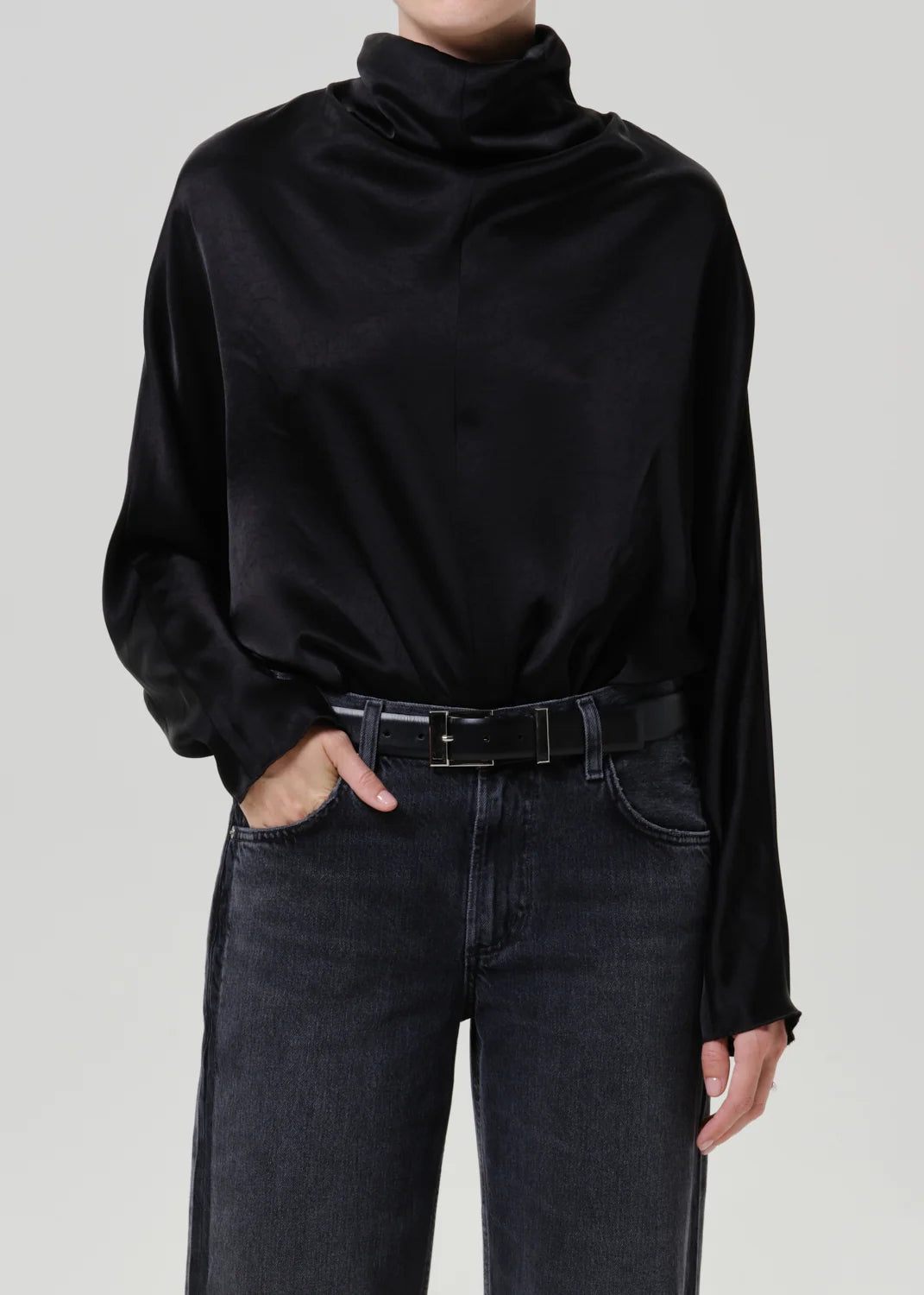 Ilaria Draped Satin Top