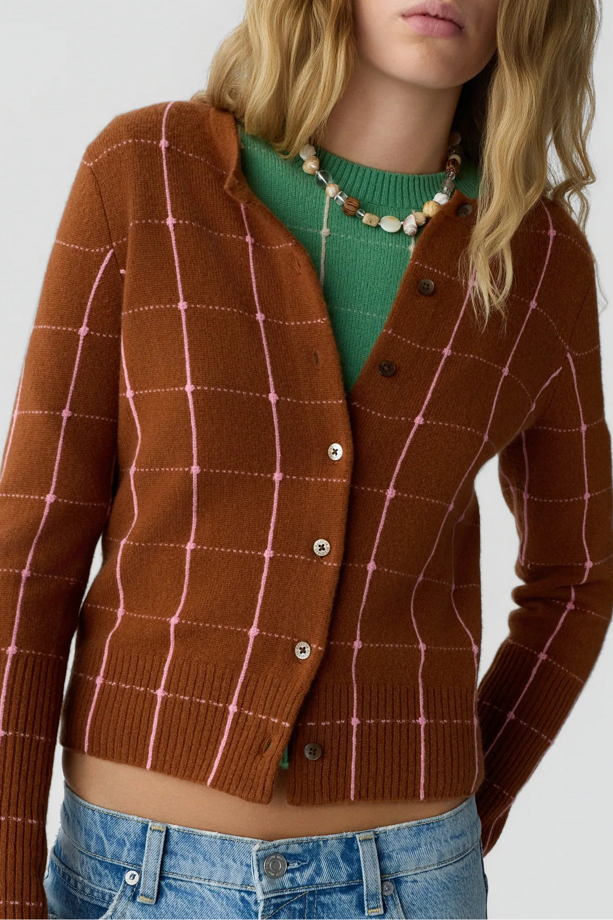 Jane Checker Cardigan
