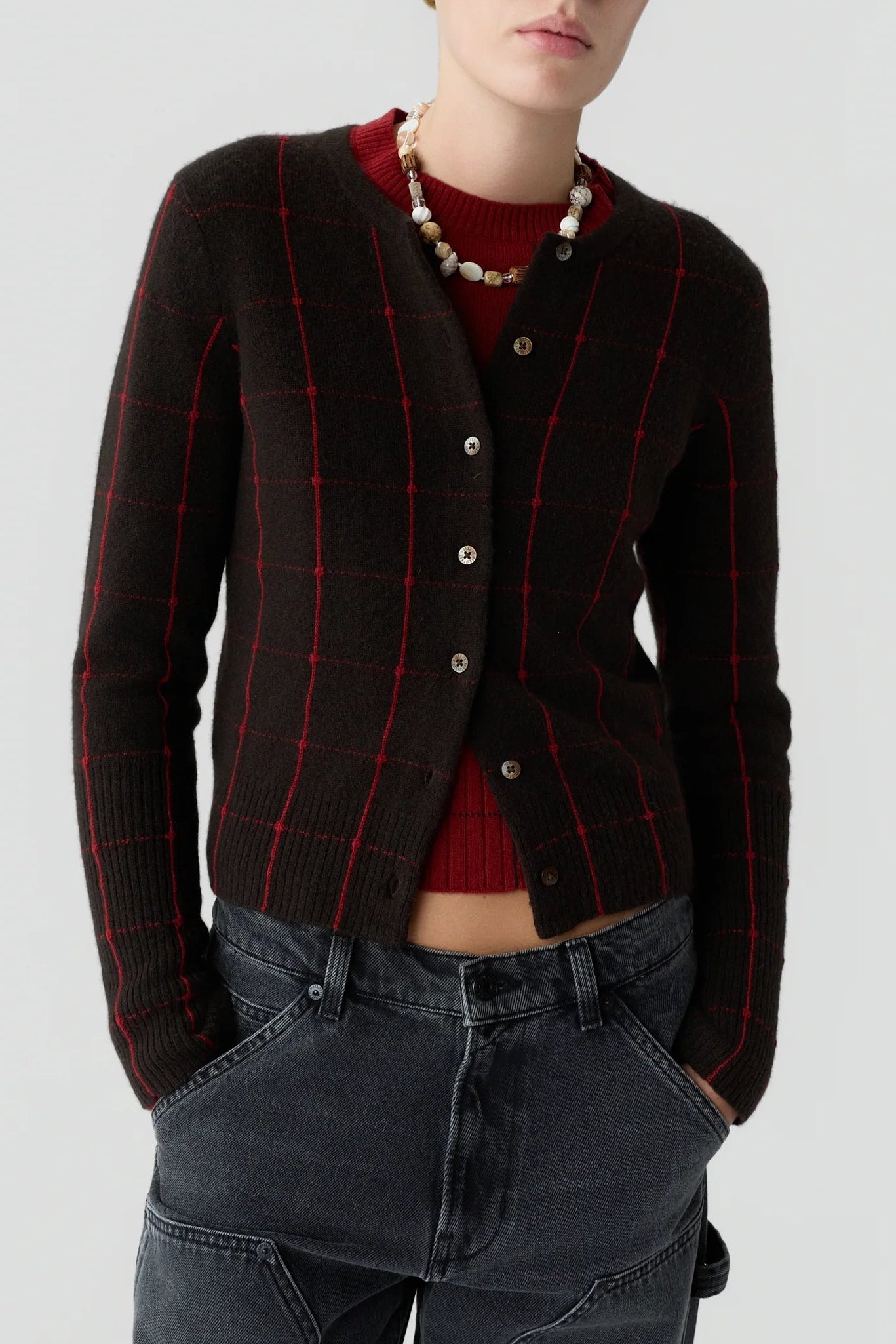 Jane Checker Cardigan