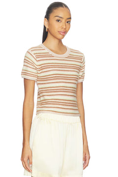 Jude Short Sleeve Cashmere Tee Lightweight Knit Top