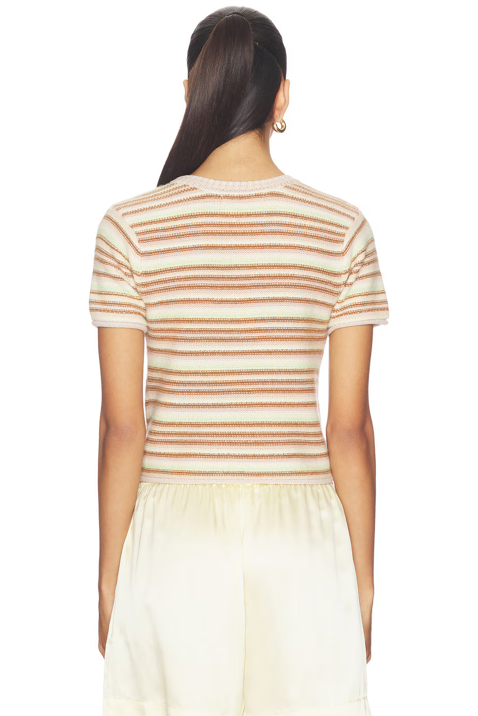 Jude Short Sleeve Cashmere Tee Lightweight Knit Top