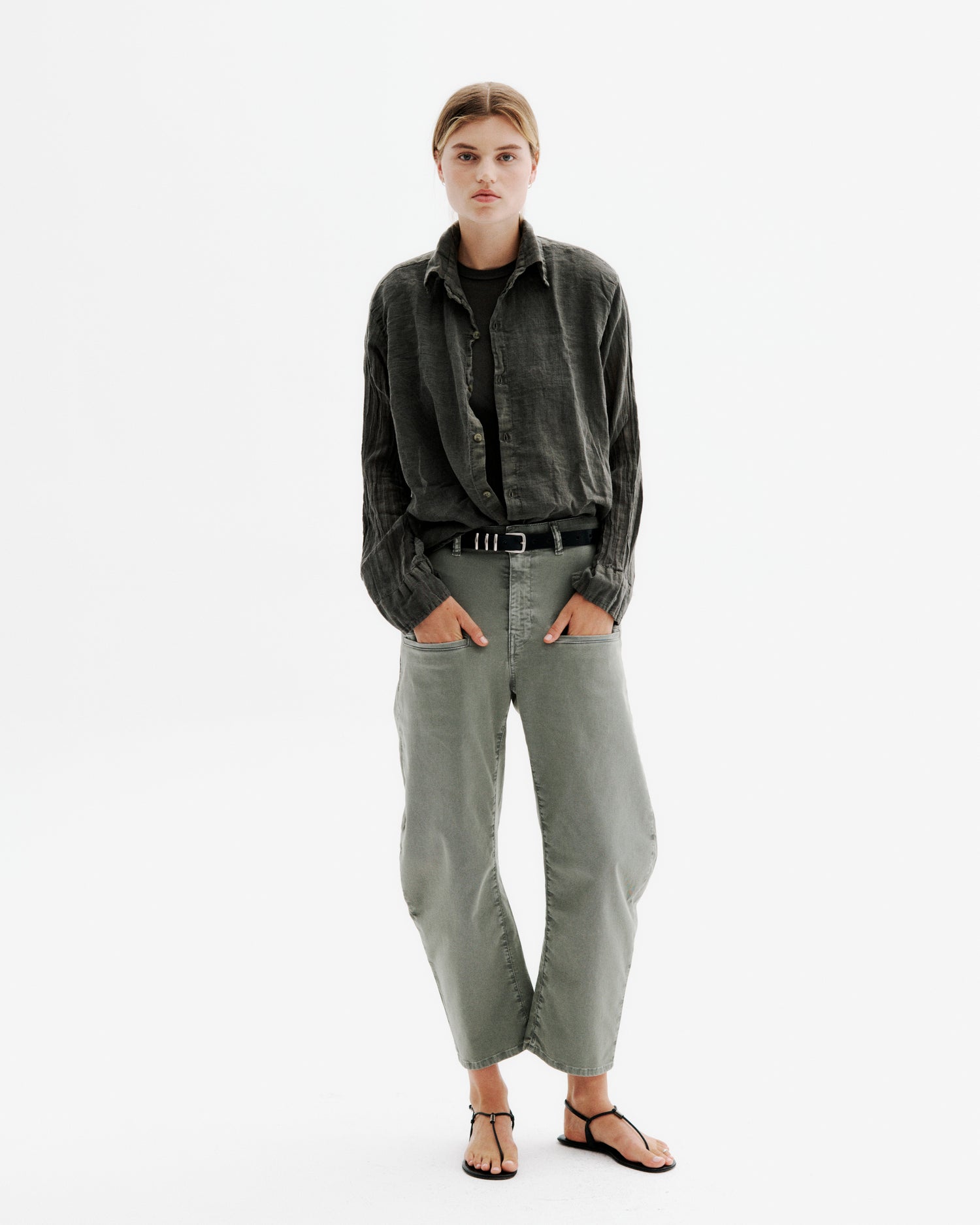 Kenny Trousers – Italian Twill Barrel-Leg Pants