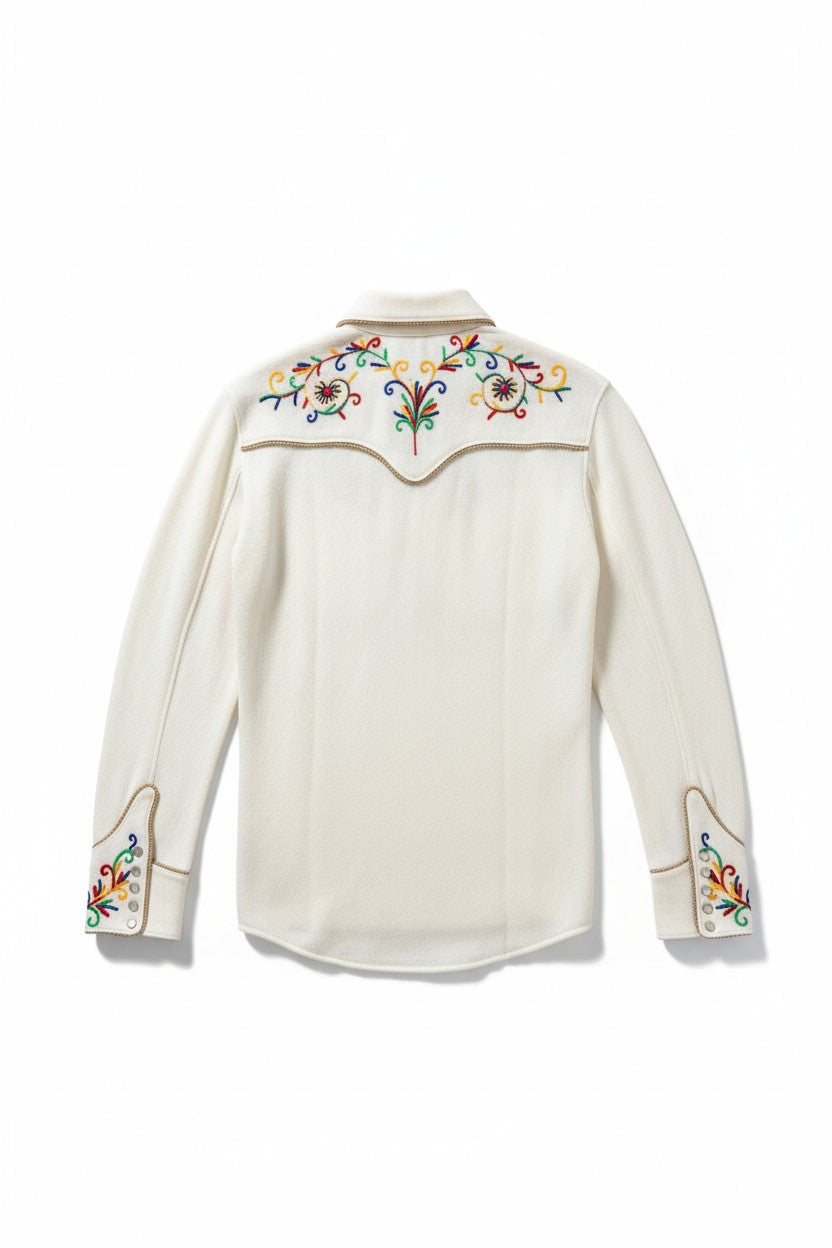 Knit Snap Emboidered Shirt